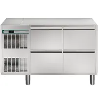 Alpeninox Koelwerkbank | CRIO TECH | 290L | 4 Laden (1/1 GN) | -2°C/+10°C | Geforceerd | Bluetooth + App | Temperatuuralarm | Zonder Werkblad | 1341x700x850(h)mm