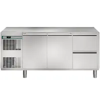 Alpeninox Koelwerkbank | CRIO TECH | 440L | 2 Deuren + 2 Laden (1/1 GN) | -2°C/+10°C | Geforceerd | Bluetooth + App | Temperatuuralarm | Zonder Werkblad | 1795x700x850(h)mm