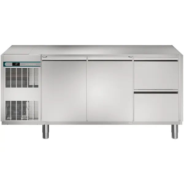 Koelwerkbank | CRIO TECH | 440L | 2 Deuren + 2 Laden (1/1 GN) | -2°C/+10°C | Geforceerd | Bluetooth + App | Temperatuuralarm | Zonder Werkblad | 1795x700x850(h)mm