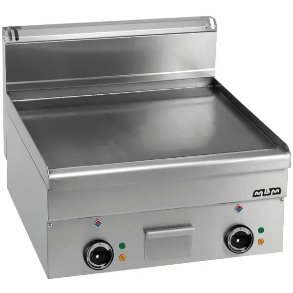 Bak-/Grillplaat | MINIMA 600 | Elektrisch | Glad Oppervlak 600x510 (Verchroomd) | 7.5kW (400V) | 600x600x270(h)mm