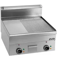 MBM Italy Bak-/Grillplaat | MINIMA 600 | Elektrisch | Glad/Gegroefd Oppervlak 600x510 (RVS) | 7.5kW (400V) | 600x600x270(h)mm