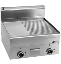 MBM Italy Bak-/Grillplaat | MINIMA 600 | Elektrisch | Glad/Gegroefd Oppervlak 600x510 (Verchroomd) | 7.5kW (400V) | 600x600x270(h)mm
