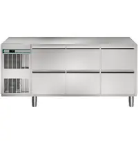 Alpeninox Koelwerkbank | CRIO TECH | 440L | 6 Laden (1/1 GN) | -2°C/+10°C | Geforceerd | Bluetooth + App | Temperatuuralarm | Zonder Werkblad | 1795x700x850(h)mm