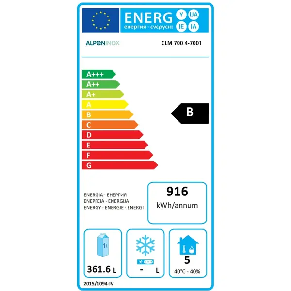 Koelwerkbank | CRIO SMART | 590L | 4 Deuren (1/1 GN) | -2°C/+10°C | Geforceerd | App | Zonder Werkblad | 2149x700x850(h)mm