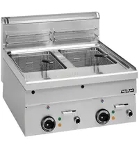 MBM Italy Friteuse | MINIMA 600 | Elektrisch | 10+10L | 90°C/190°C | 18kW (400V) | Aftapkranen | 600x600x270(h)mm