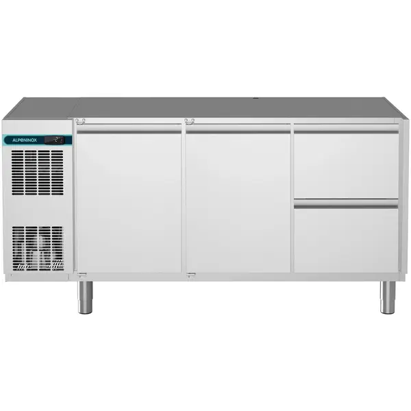 Koelwerkbank | CRIO SMART | 415L | 2 Deuren + 2 Laden (1/1 GN) | -2°C/+10°C | Geforceerd | App | Zonder Werkblad | 1695x700x850(h)mm