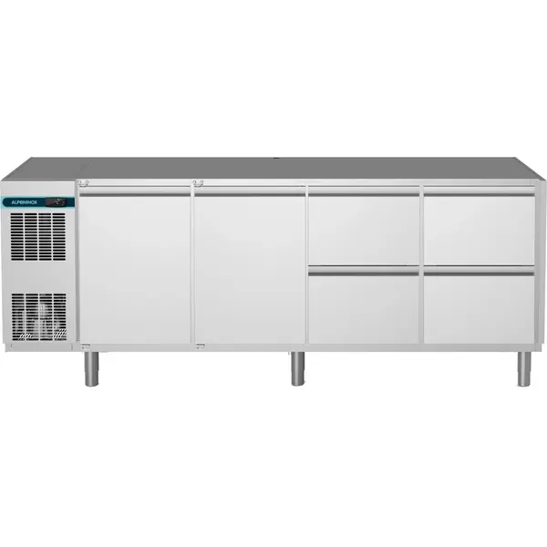 Koelwerkbank | CRIO SMART | 590L | 2 Deuren + 4 Laden (1/1 GN) | -2°C/+10°C | Geforceerd | App | Zonder Werkblad | 2149x700x850(h)mm