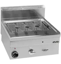 MBM Italy Pastakoker | MINIMA 600 | Gas | 25L | 11kW | Vulkraan + Aftapkraan | Piëzo Ontsteking | 600x600x270(h)mm