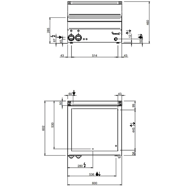 Bain-Marie | MINIMA 600 | Elektrisch | 3.06kW (230V) | Aftapkraan | 600x600x270(h)mm