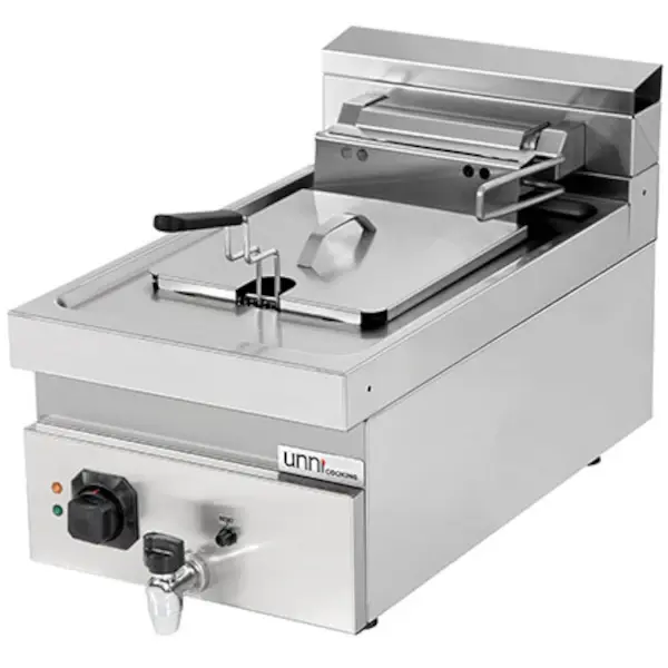 Friteuse | 700 SERIE | Elektrisch | 12L | 100°C/180°C | 9kW (400V) | Aftapkraan | 400x700x370(h)mm