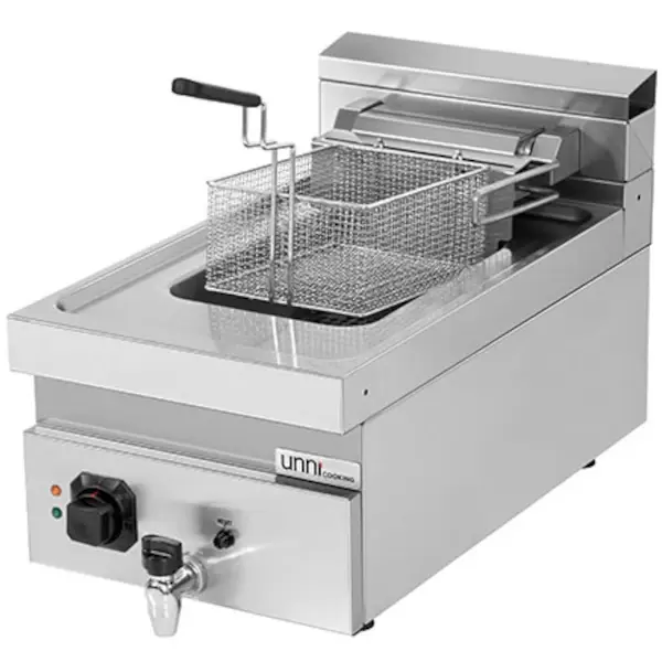 Friteuse | 700 SERIE | Elektrisch | 12L | 100°C/180°C | 9kW (400V) | Aftapkraan | 400x700x370(h)mm