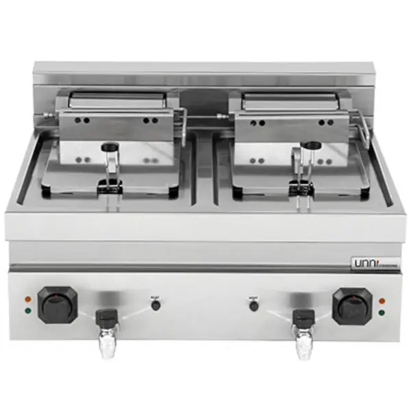 Friteuse | 700 SERIE | Elektrisch | 12+12L | 100°C/180°C | 18kW (400V) | Aftapkranen | 800x700x370(h)mm