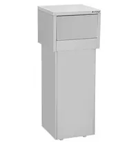 UNNINOX Afvalbak | RVS | 80L | Duwdeksel | 470x470x1250(h)mm