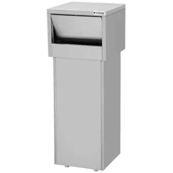 Afvalbak | RVS | 80L | Duwdeksel | 470x470x1250(h)mm