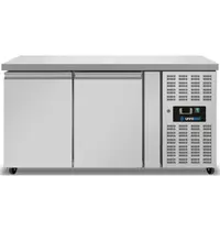 UNNICOOL Koelwerkbank | 282L | 2 Deuren (1/1 GN) | +2°C/+8°C | Geforceerd | Wielen (Geremd) | 1390x700x850/950(h)mm