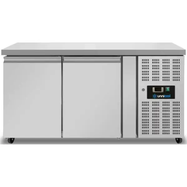 Koelwerkbank | 282L | 2 Deuren (1/1 GN) | +2°C/+8°C | Geforceerd | Wielen (Geremd) | 1390x700x850/950(h)mm
