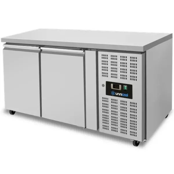 Koelwerkbank | 282L | 2 Deuren (1/1 GN) | +2°C/+8°C | Geforceerd | Wielen (Geremd) | 1390x700x850/950(h)mm