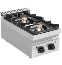 UNNI-COOKING Fornuis | 700 SERIE | Gas | 2 Branders (2x 6.5kW) | Waakvlam | 400x700x350(h)mm