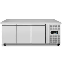 UNNICOOL Koelwerkbank | 417L | 3 Deuren (1/1 GN) | +2°C/+8°C | Geforceerd | Wielen (Geremd) | 1790x700x850/950(h)mm