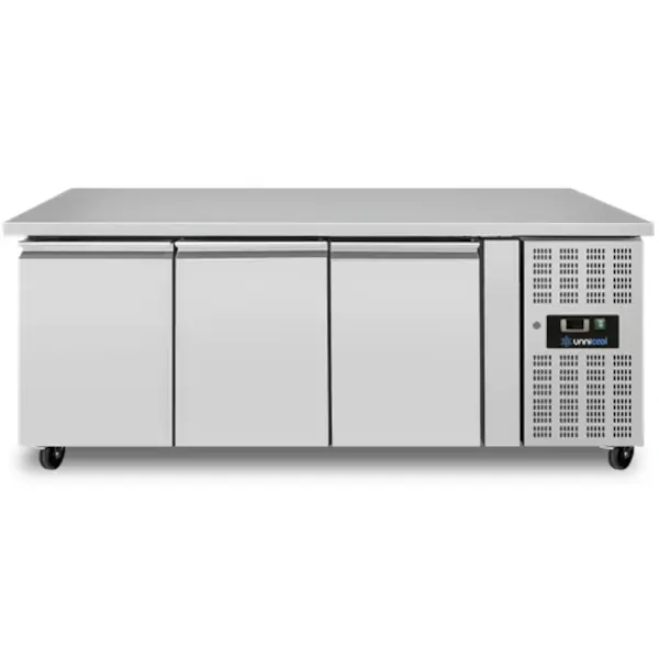 Koelwerkbank | 417L | 3 Deuren (1/1 GN) | +2°C/+8°C | Geforceerd | Wielen (Geremd) | 1790x700x850/950(h)mm