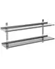 UNNINOX Wandschap | RVS | 2 Niveaus | Verstelbare Hoogte | Incl. Wandbevestiging | 1800x400x700(h)mm 