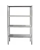 UNNINOX Opbergrek | ECO | RVS | 4 Schappen (Verstelbaar) | 1200x500x1800(h)mm 