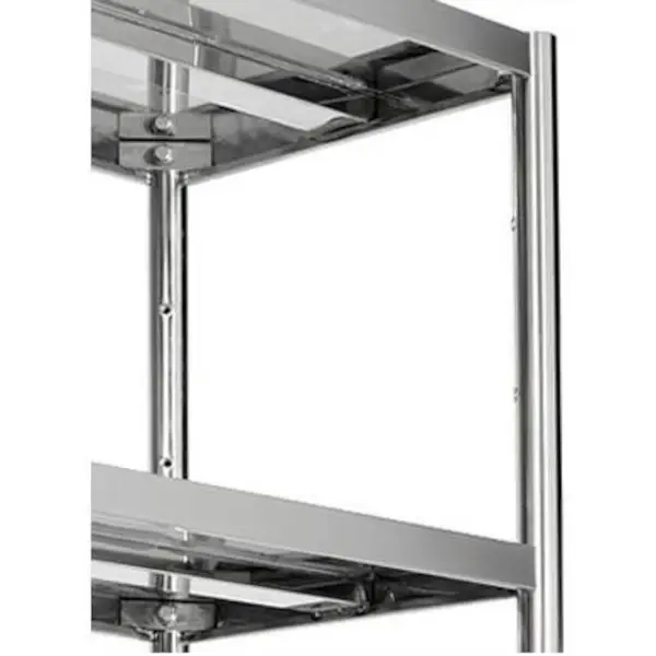 Opbergrek | ECO | RVS | 4 Schappen (Verstelbaar) | 1800x500x1800(h)mm