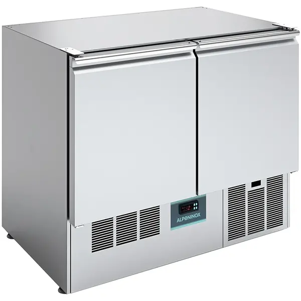 Koelwerkbank | 250L | 2 Deuren (1/1 GN) | +2°C/+10°C | Geforceerd | Zonder Werkblad | 950x700x809(h)mm