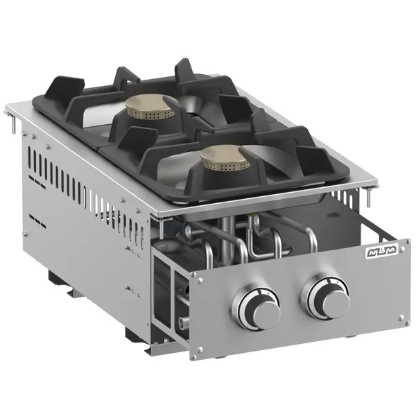 Inbouw Gasfornuis | DROP-IN | Gas | 2 Branders (2x 5.5kW) | Waakvlam | 400x625x250(h)mm