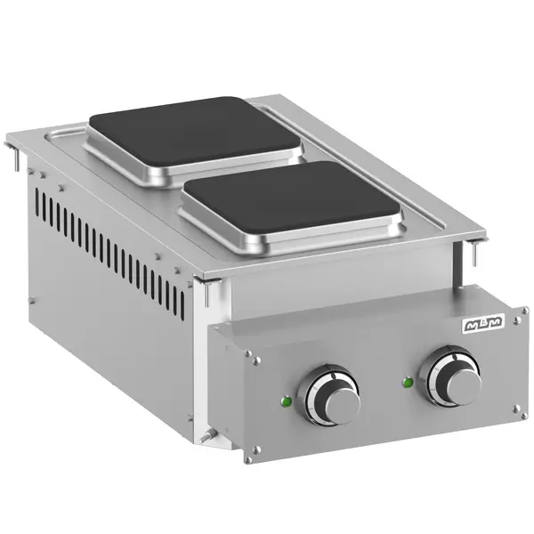 Fornuis | DROP-IN | Elektrisch | 2 Kookpunten (220x220) | 5.2kW (400V) | 400x625x250(h)mm