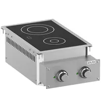 MBM Italy Inbouw Glaskeramisch Fornuis | DROP-IN | Elektrisch | 2 Kookpunten | 4.3kW (400V) | 400x625x250(h)mm