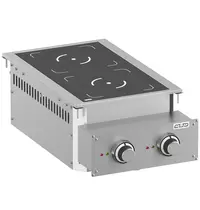 MBM Italy Inbouw Inductiefornuis | DROP-IN | 2 Kookpunten | 7kW (400V) | 400x625x250(h)mm