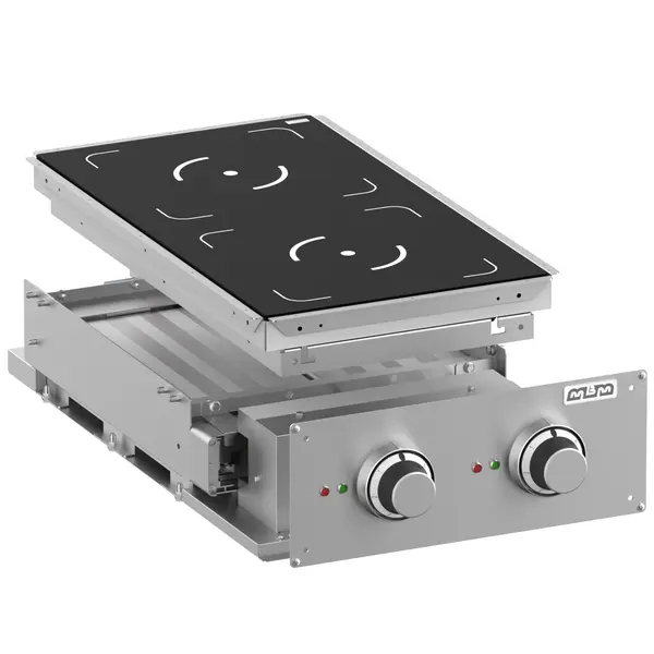 Inbouw Inductiefornuis | DROP-IN | 2 Kookpunten | 7kW (400V) | 400x625x250(h)mm