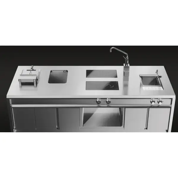 Inbouw Inductiefornuis | DROP-IN | 4 Kookpunten | 14kW (400V) | 700x625x250(h)mm