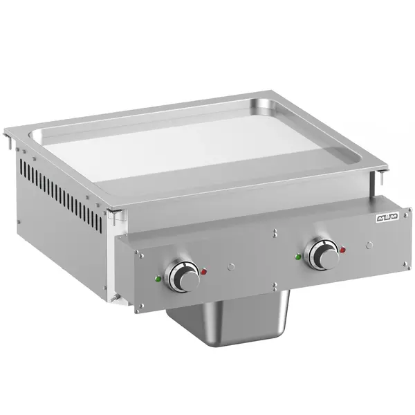 Inbouw Bak-/Grillplaat | DROP-IN | Elektrisch | Glad Oppervlak 630x540 (Verchroomd) | 10kW (400V) | 700x625x250(h)mm