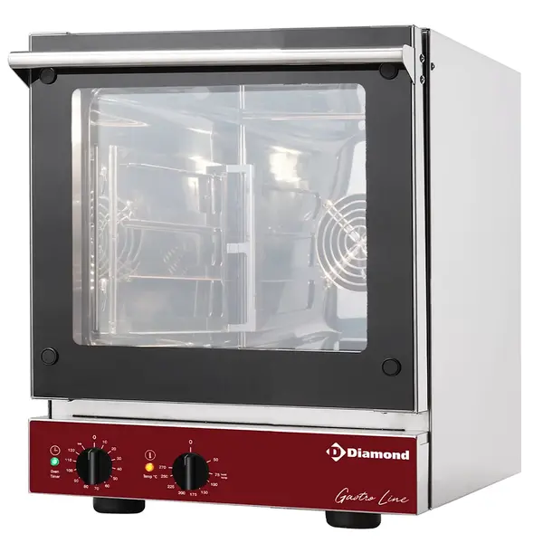 Heteluchtoven | SHOWROOMMODEL | 4 Niveaus (2/3 GN) | Elektrisch | 50°C/270°C | 3kW (230V) | 480x605x570(h)mm