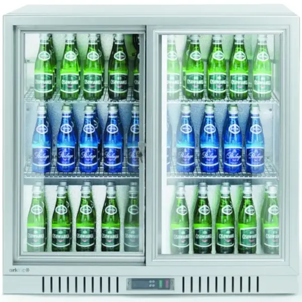 Barkoelkast | 188L | Zilver | +2°C/+10°C | Statisch + Ventilator | Schuifdeuren | 900x520x840(h)mm