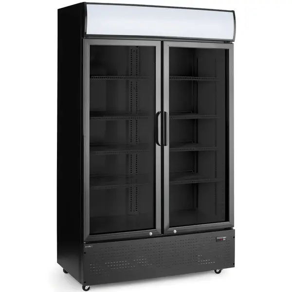 Drankenkoeling | 643L | Zwart | 0°C/+10°C | Statisch + Ventilator | Draaideuren | 1120x585x1900(h)mm