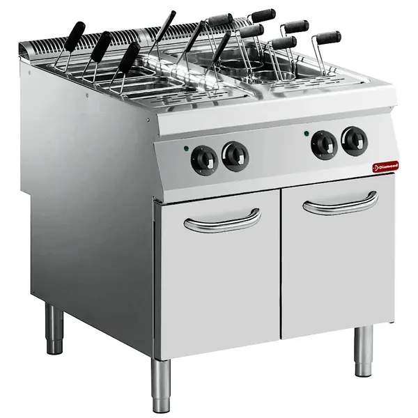 Pastakoker | MAXIMA 900+ | Elektrisch | 2x 40L | 20kW (230V-3F) | Vulkranen + Aftapkranen | 800x900x851/908(h)mm