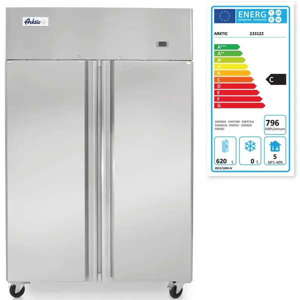 Koelkast | ProfiLine | 900L (1/1 GN) | RVS | -2°C/+8°C | Geforceerd | Wielen (Geremd) | 1200x740x1950(h)mm