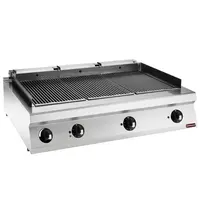 Diamond High Power Stoomgrill | MAXIMA 900+ | Elektrisch | Oppervlak 1030x600 (RVS) | 17.4kW (400V) | Vulkraan + Aftapkraan | 1200x900x275/349(h)mm