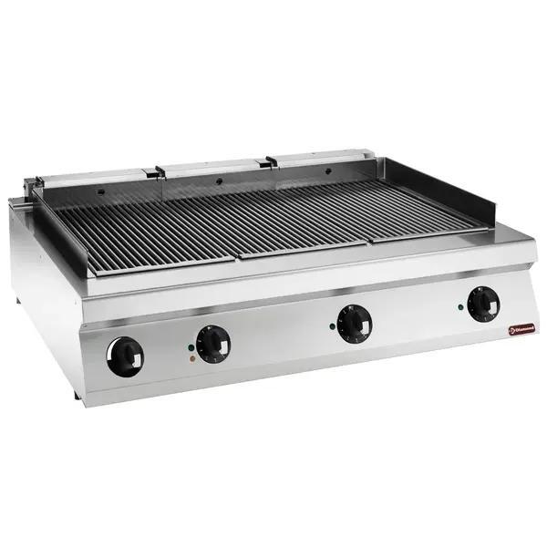High Power Stoomgrill | MAXIMA 900+ | Elektrisch | Oppervlak 1030x600 (RVS) | 17.4kW (230V-3F) | Vulkraan + Aftapkraan | 1200x900x275/349(h)mm