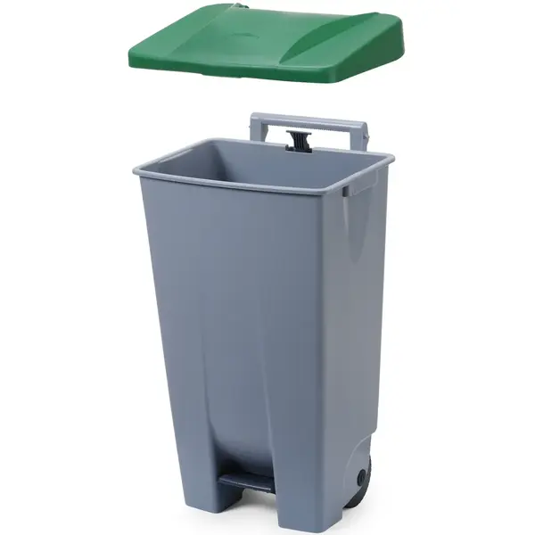 Rolcontainer | Kunststof | Lichtgrijs | 120L | Open | Wielen | 510x425x875(h)mm