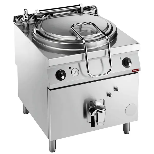 Kookketel | MAXIMA 900+ | Elektrisch | 100L | Indirecte Verhitting | 21.5kW (230V-3F) | Vulkraan + Aftapkraan | 800x900x849/920(h)mm