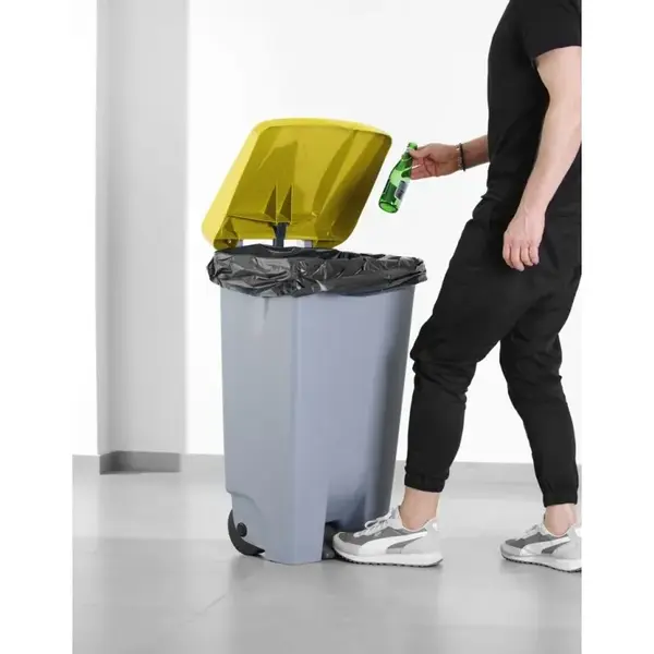 Deksel | Kunststof | Geel | HENDI Rolcontainer HEN-873458 | 505x415mm