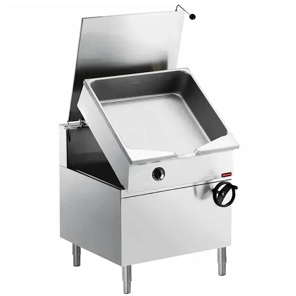Kantelbare Braadpan | MAXIMA 900+ | Gas | 100L | 120°C/300°C | 27kW | Elektrische Ontsteking (230V) | Vulkraan | 1000x900x850/898(h)mm