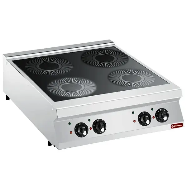 Inductiefornuis | MAXIMA 900+ | 4 Kookpunten (Ø280) | 20kW (230V-3F) | 800x900x275/290(h)mm