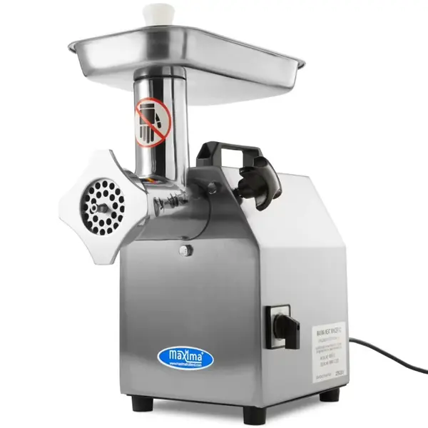 Vlees-/Gehaktmolen | Mes N°12 (Ø120mm) | 120kg/u | Verwijderbare Kop | 0.75kW (230V) | Incl. 2 Roosters (Ø6/8mm) | 240x420x445(h)mm