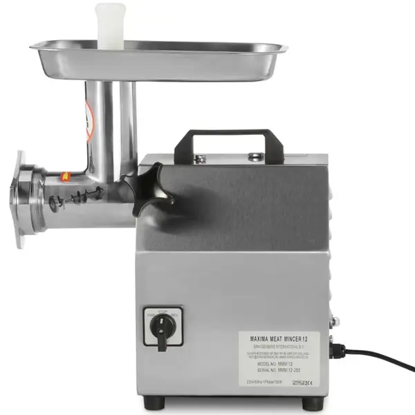 Vlees-/Gehaktmolen | Mes N°12 (Ø120mm) | 120kg/u | Verwijderbare Kop | 0.75kW (230V) | Incl. 2 Roosters (Ø6/8mm) | 240x420x445(h)mm