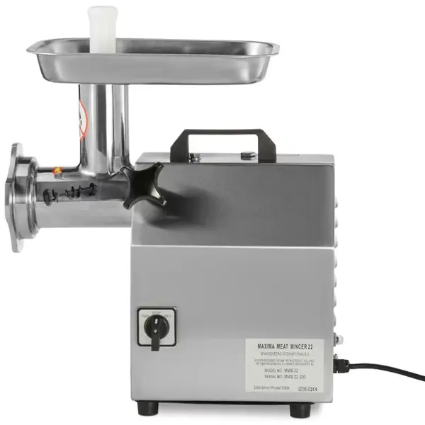 Vlees-/Gehaktmolen | Mes N°22 (Ø220mm) | 220kg/u | Verwijderbare Kop | 0.75kW (230V) | Incl. 2 Roosters (Ø6/8mm) | 240x465x465(h)mm